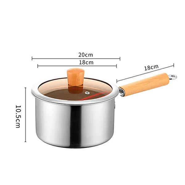 20cm Stainless Steel Deep Fryer Pot with Strainer Basket