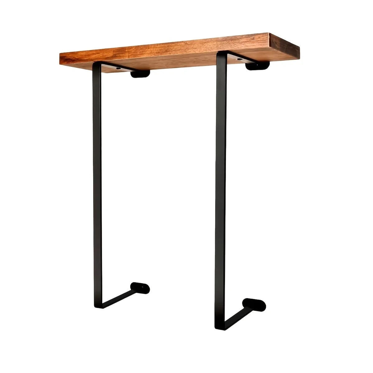 Wall-Mounted Bathroom Towel Rack with Wooden Shelf