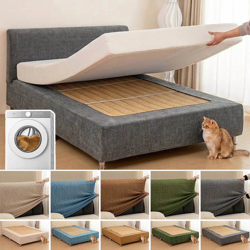 Stretch Chenille Bed Frame Cover