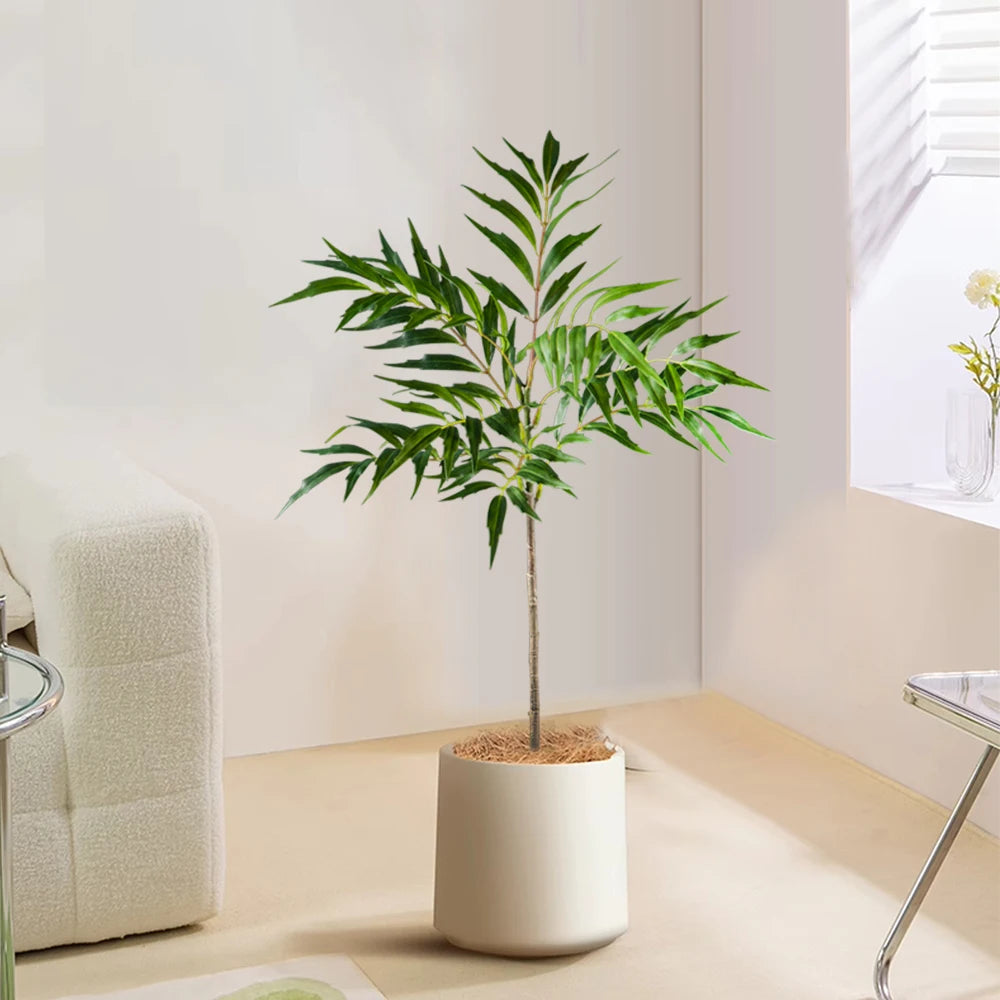 Large Artificial Nandina Plant — Real-Touch Palm Style