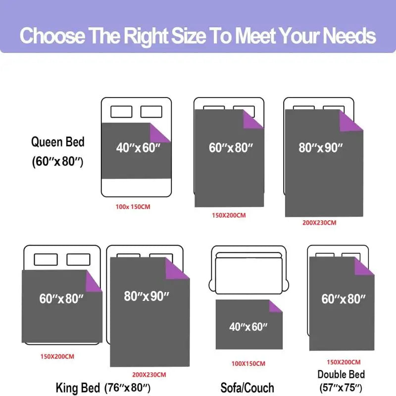 Waterproof Reversible Throw Blanket — 100 × 150cm