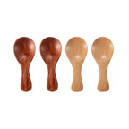 4-Piece Mini Wooden Kitchen Spoon Set