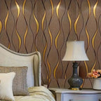 3D Brown Water Ripple Self-Adhesive Wallpaper