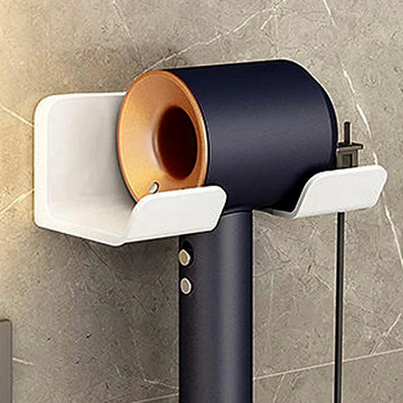 Wall-Mounted Hair Dryer Holder &amp; Organiser