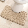 U-Shaped Bathroom Toilet Floor Mat — 15.7 × 19.7in