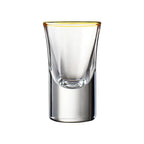 6-Piece Gold Rim Shot Glass Set