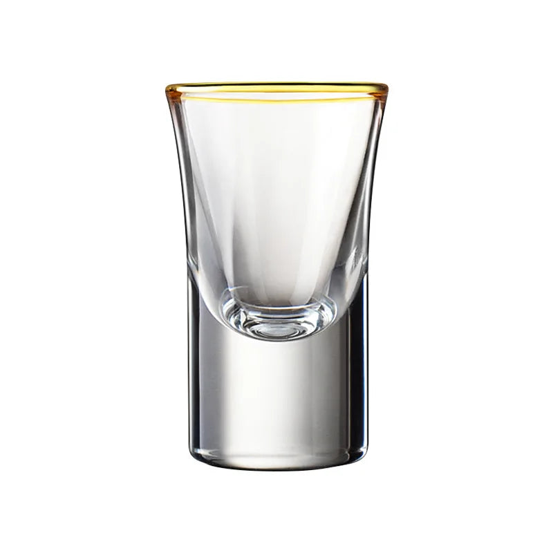 6-Piece Gold Rim Shot Glass Set
