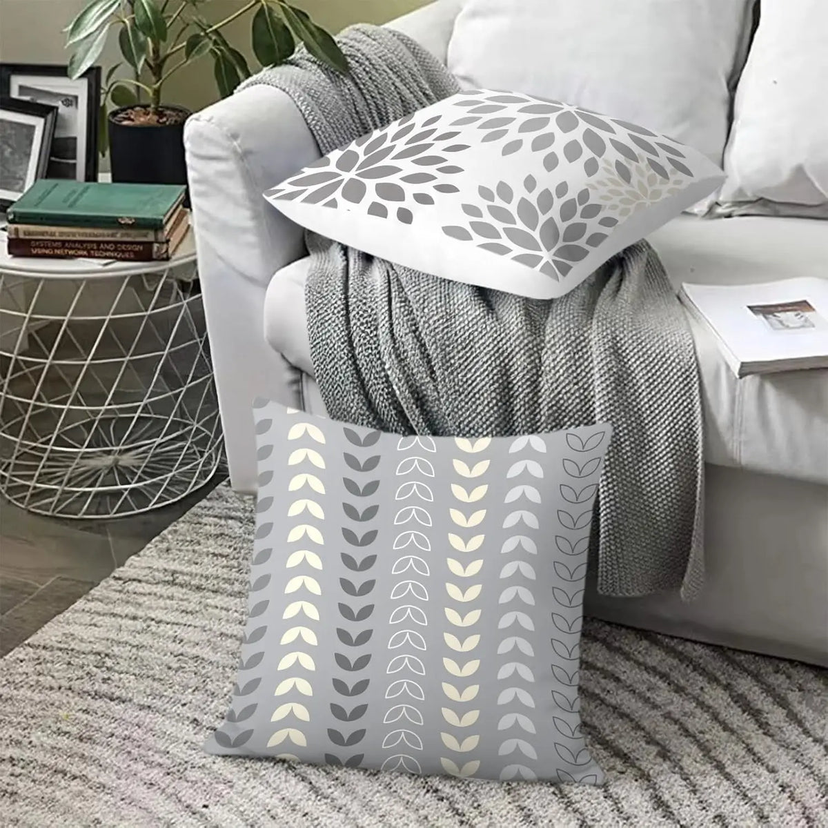 4-Piece Solid Colour Decorative Cushion Covers