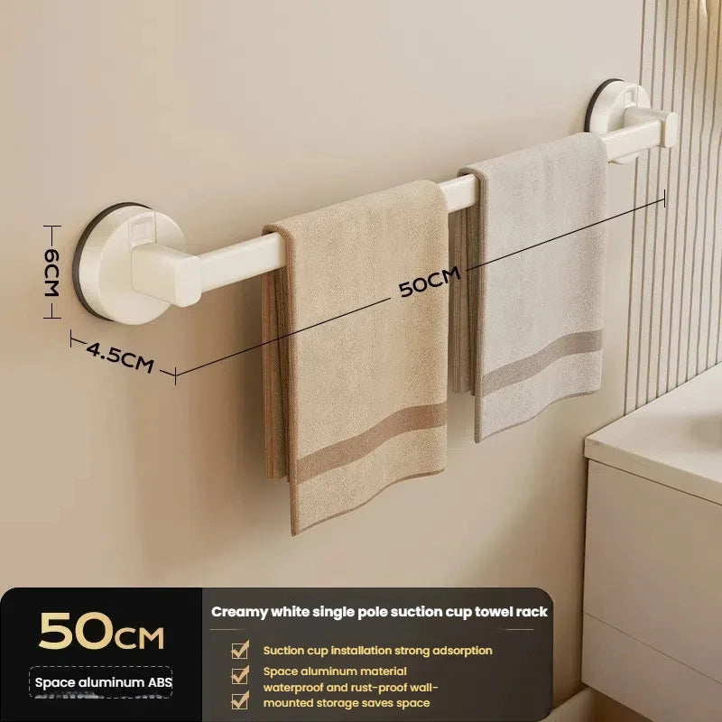 Wall-Mounted Suction Cup Towel Rack