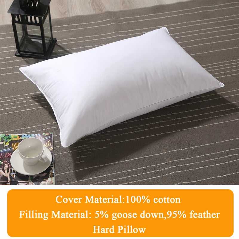 Cotton Goose Feather Cushion Pillow Assorted Sizes 80x80/70x70/60x60/55x55/50x50/45x45/40x40/50x90/50x75/50x70/50x65/45x70/40x60