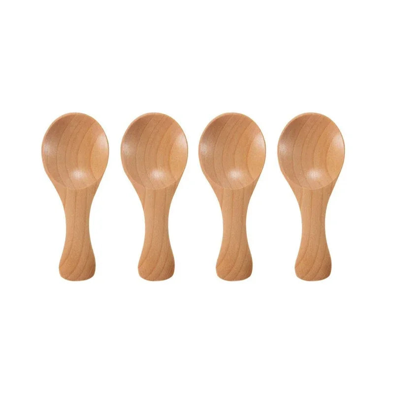 4-Piece Mini Wooden Kitchen Spoon Set