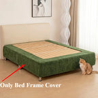 Stretch Chenille Bed Frame Cover