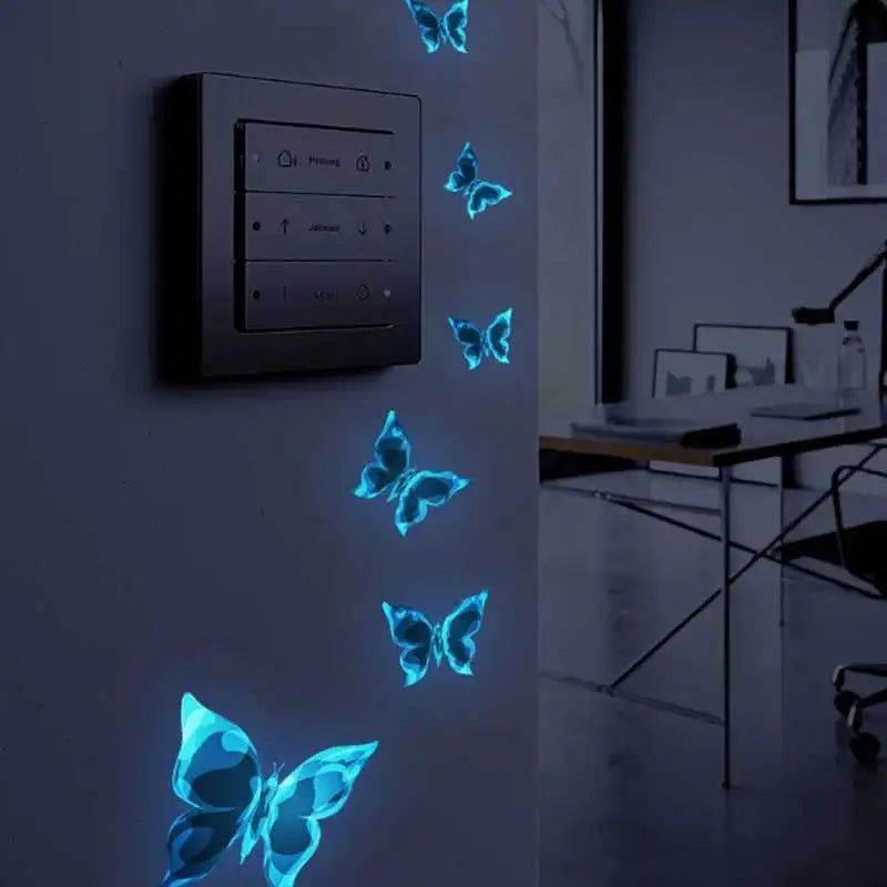 6-Piece Luminous Butterfly Wall Stickers