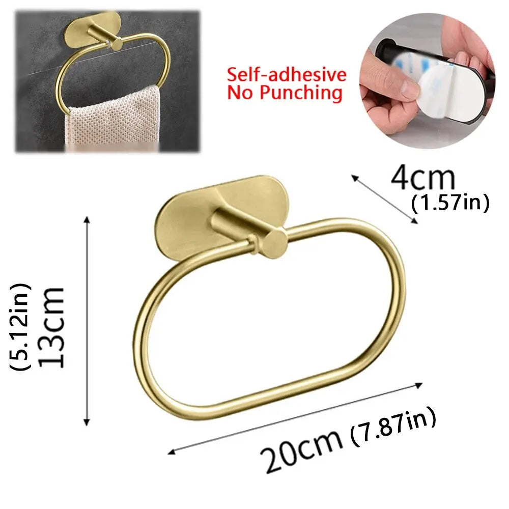 Stainless Steel Self-Adhesive Towel Ring