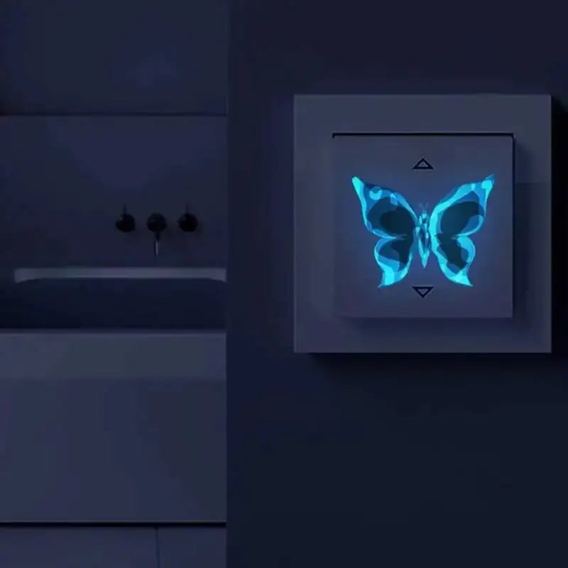 6-Piece Luminous Butterfly Wall Stickers