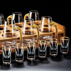 6-Piece Gold Rim Shot Glass Set