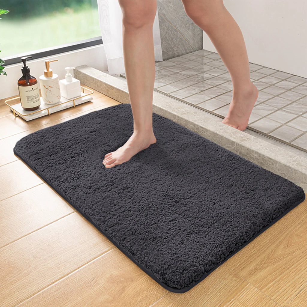 Long-Pile Absorbent Non-Slip Bathroom Mat