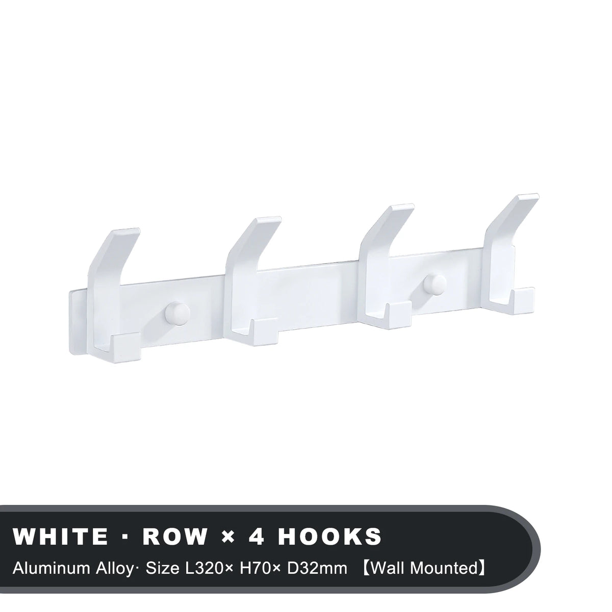 Modern Wall-Mounted Aluminium Hook Rack