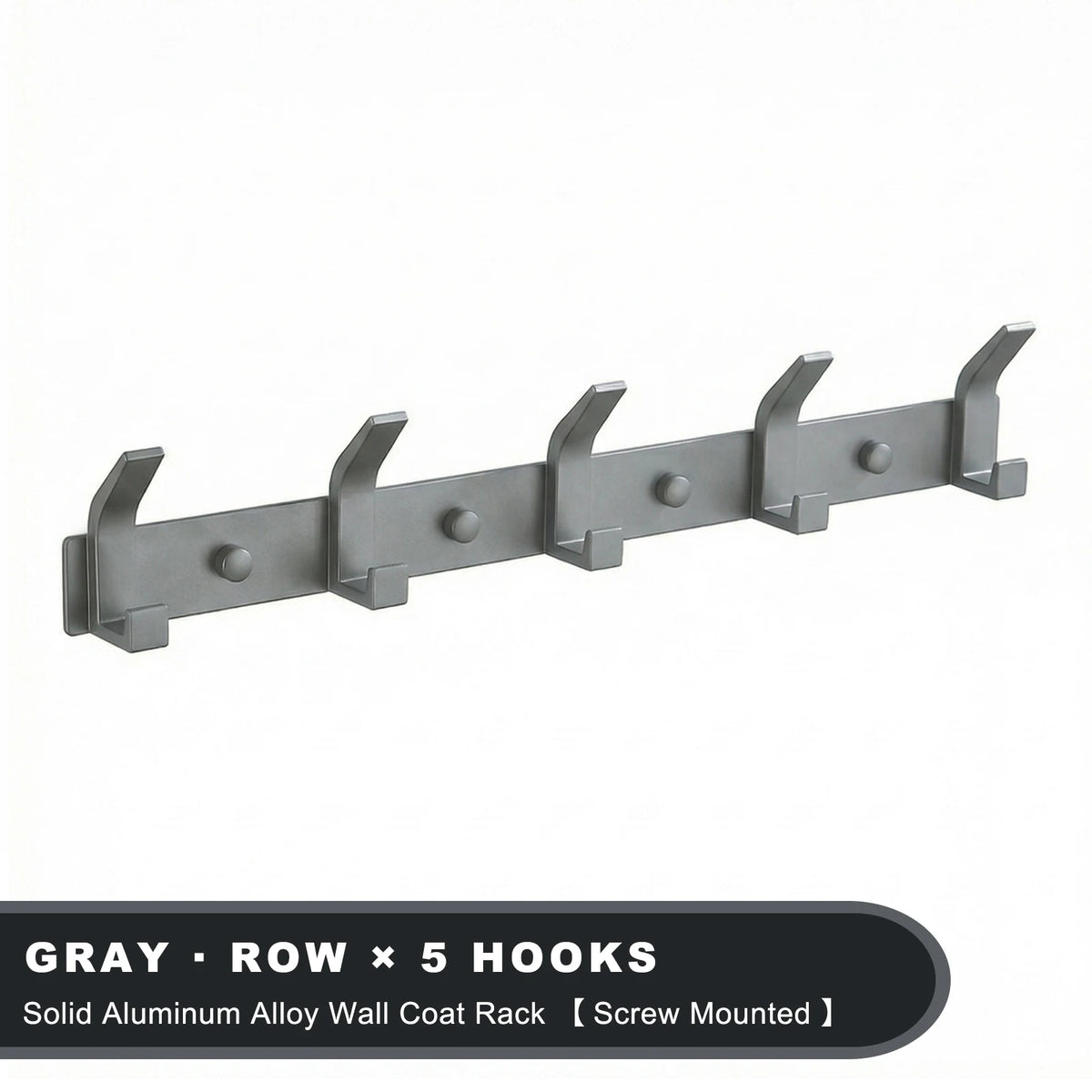 Modern Wall-Mounted Aluminium Hook Rack