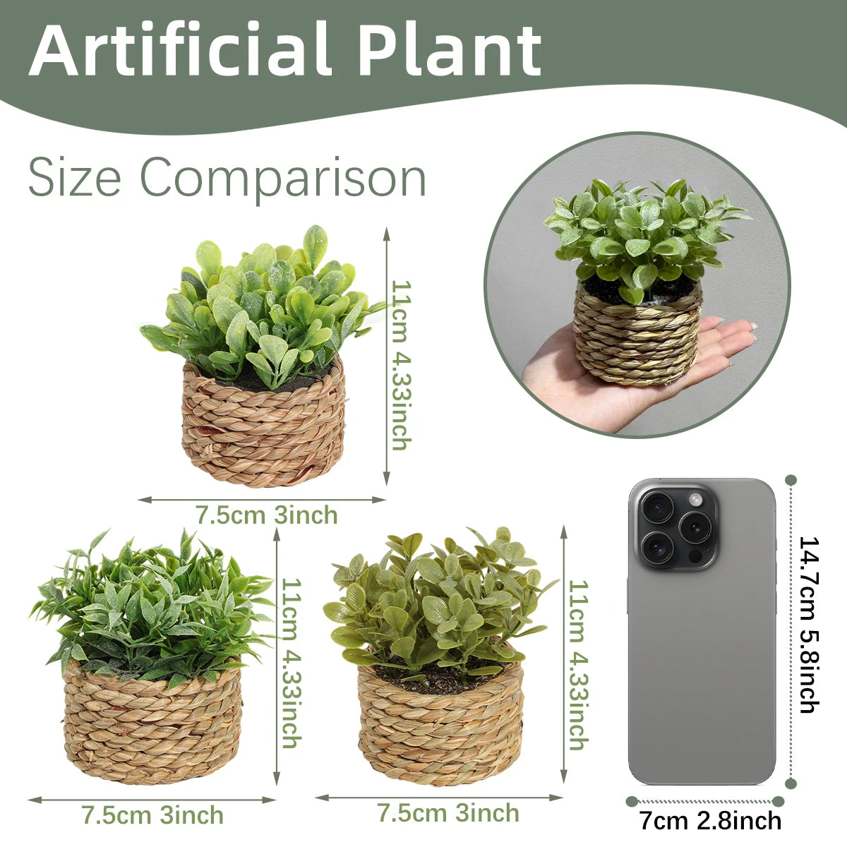 Small Artificial Eucalyptus Plant — 11cm