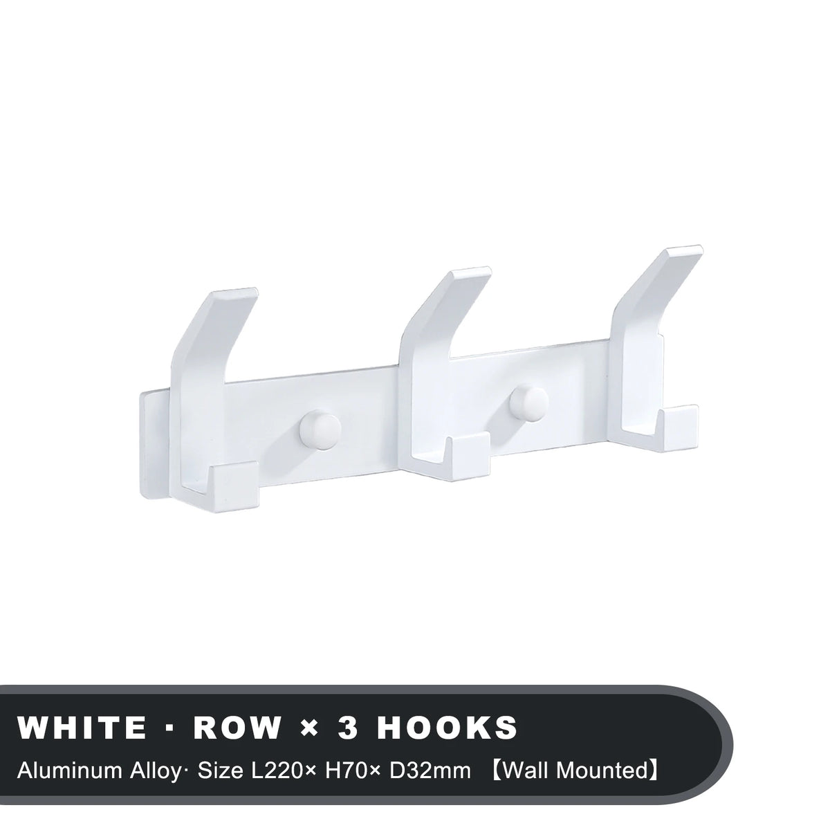 Modern Wall-Mounted Aluminium Hook Rack
