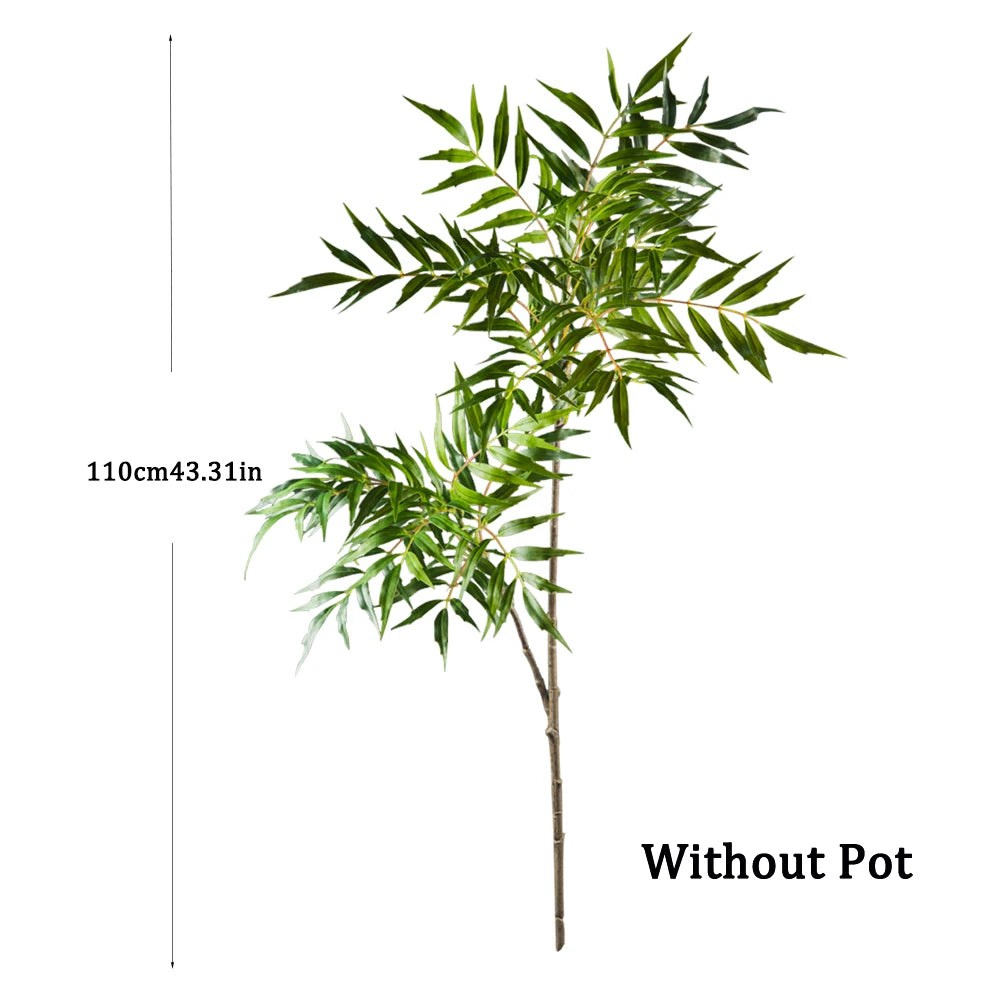 Large Artificial Nandina Plant — Real-Touch Palm Style