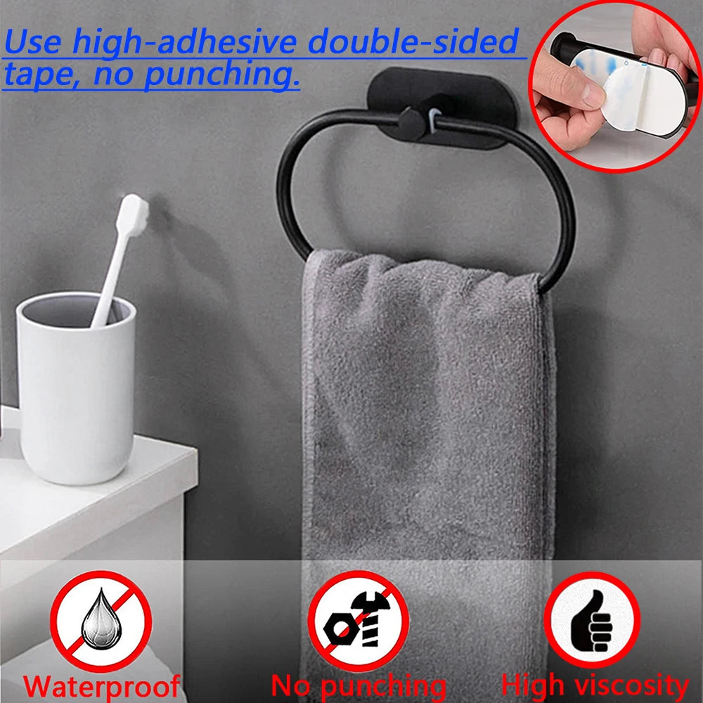 Stainless Steel Self-Adhesive Towel Ring