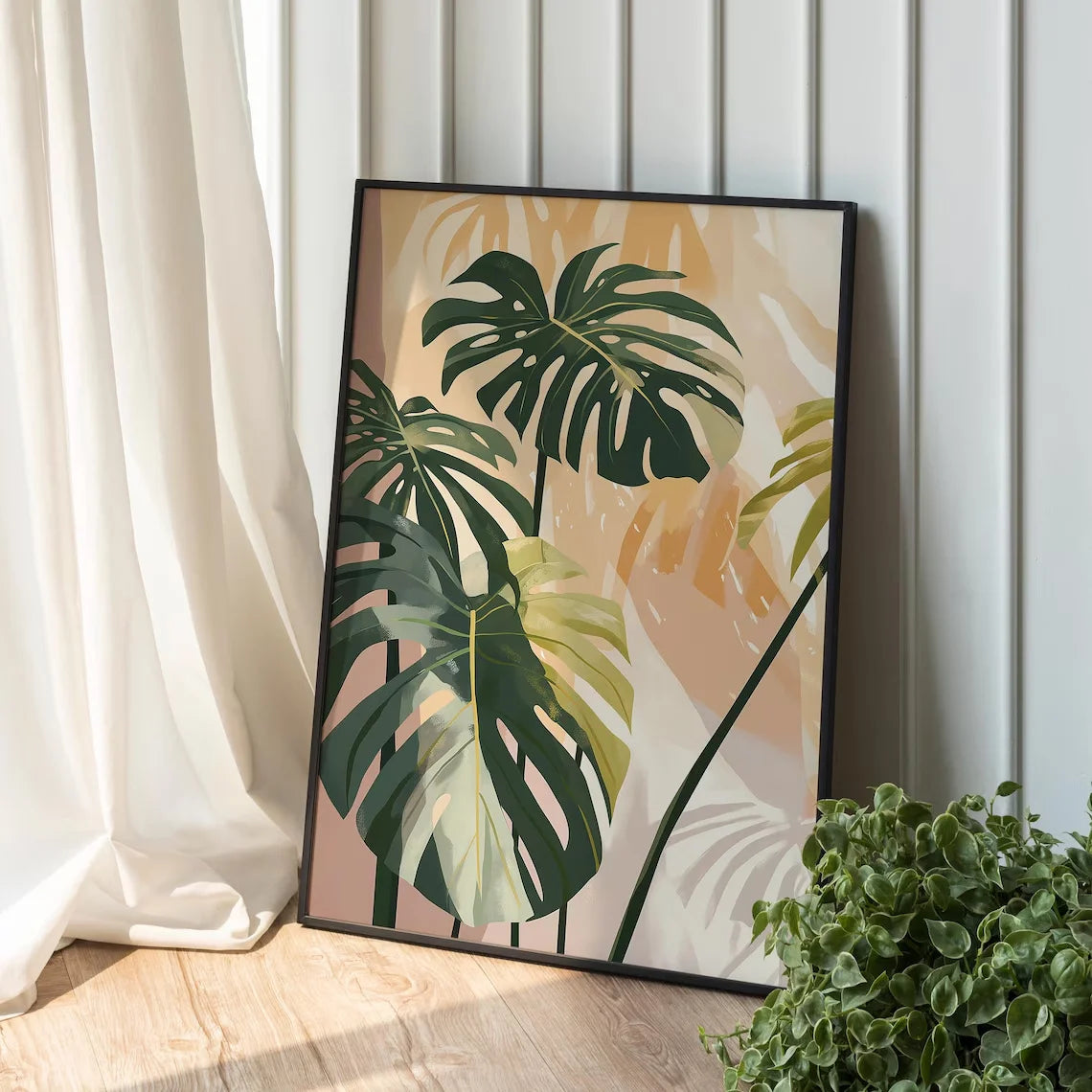 Retro Palm Tree Canvas Wall Art