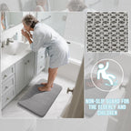 3Pcs Sets Bath Mats Non Slip Memory Foam Bathroom Soft Rugs Water Absorption Dry Fast Bath Mat Machine Washable For Home Floor