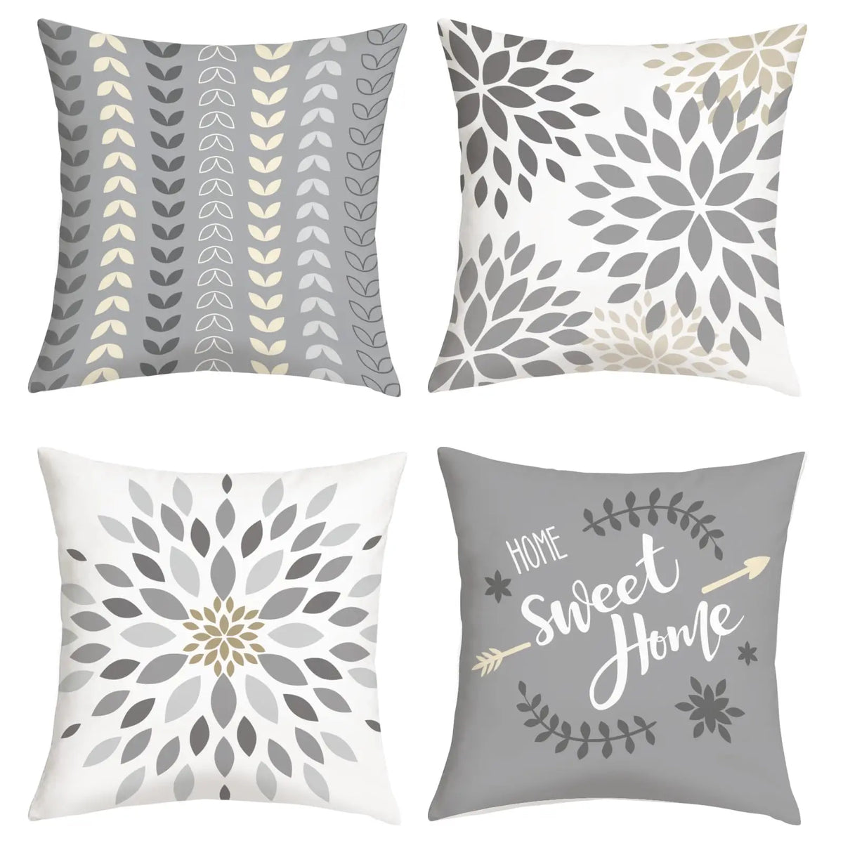 4-Piece Solid Colour Decorative Cushion Covers