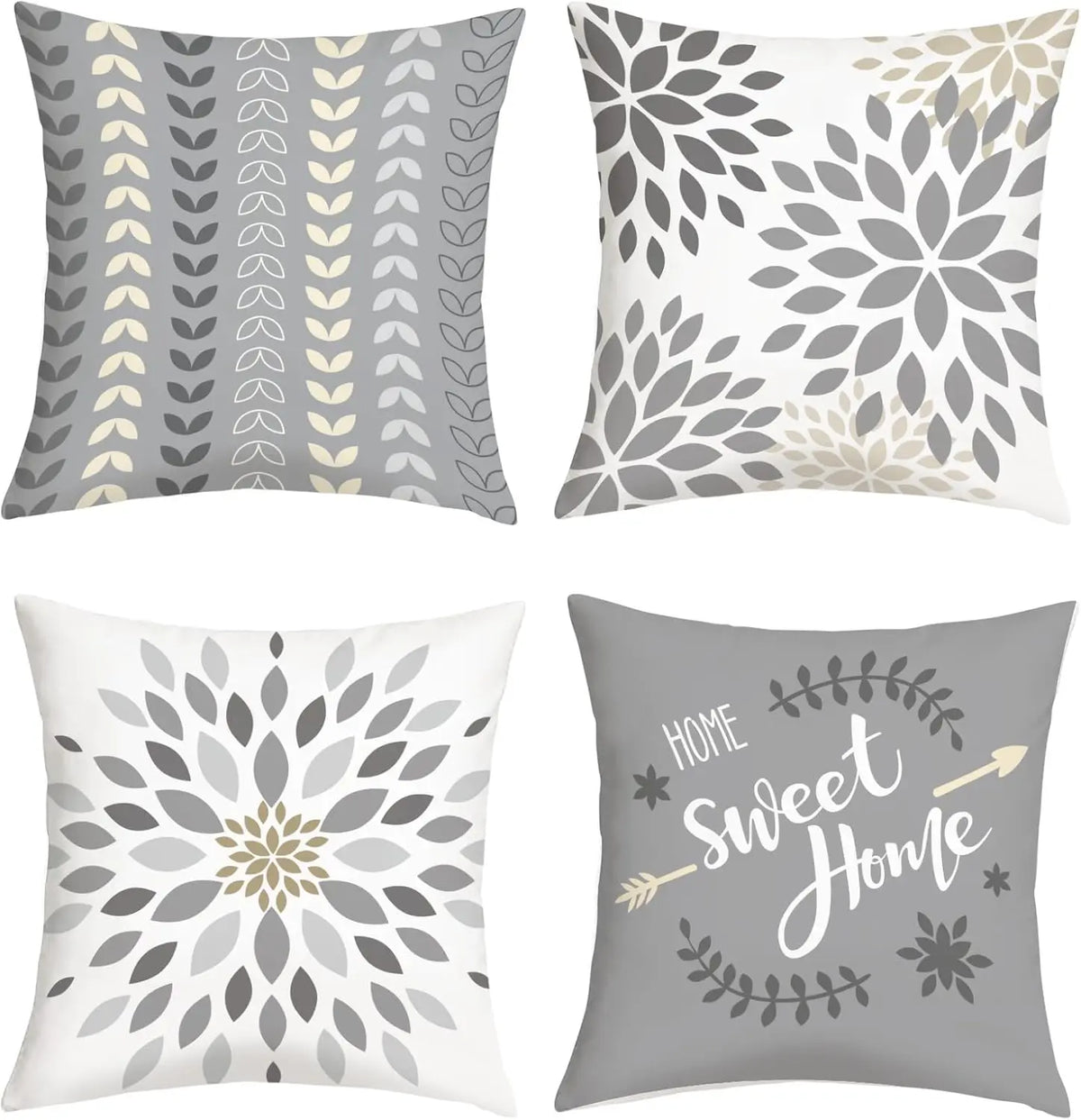 4-Piece Solid Colour Decorative Cushion Covers