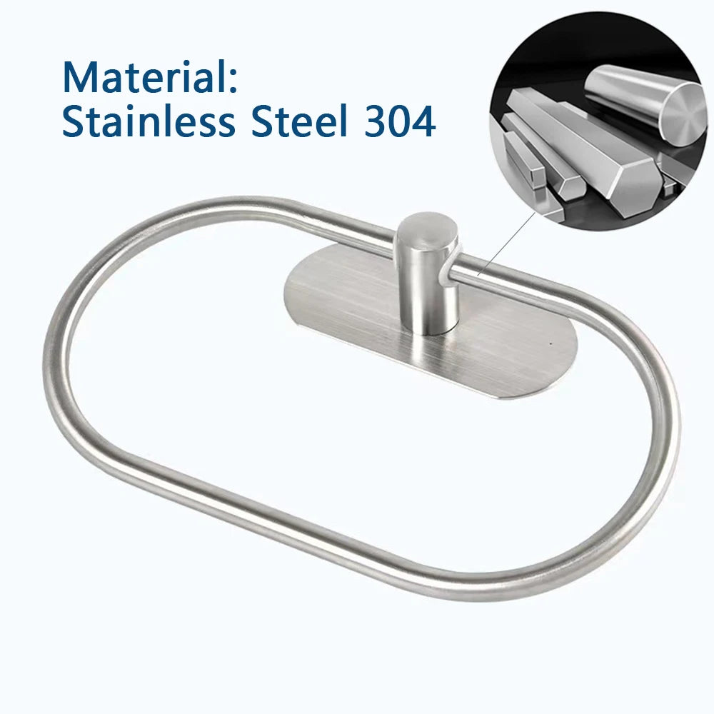 Stainless Steel Self-Adhesive Towel Ring
