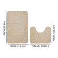 2-Piece U-Shaped Absorbent Bathroom Mat Set