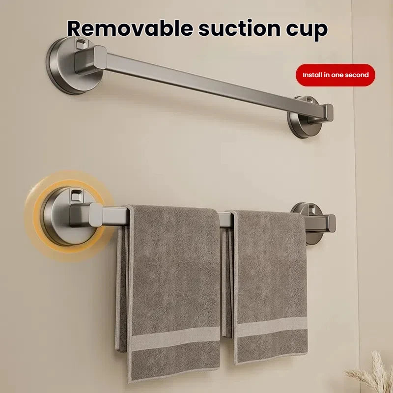 Wall-Mounted Suction Cup Towel Rack