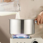 20cm Stainless Steel Deep Fryer Pot with Strainer Basket