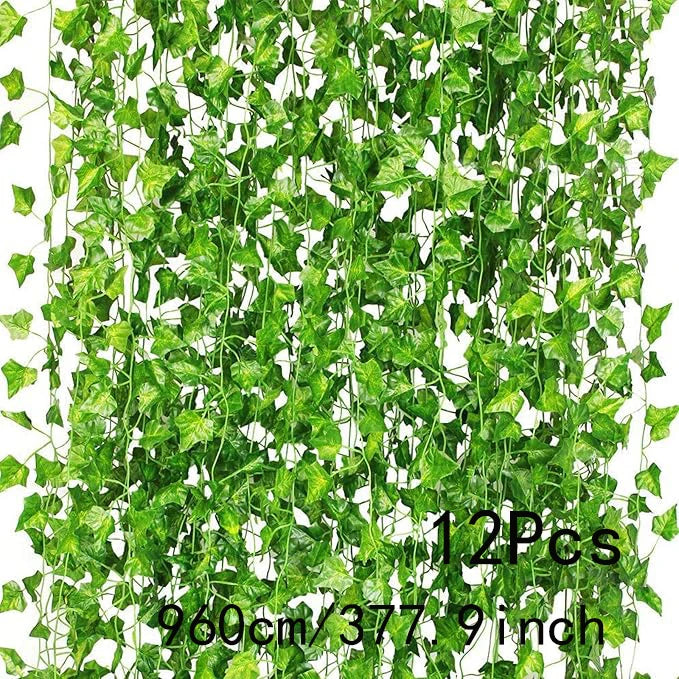 12-Piece Artificial Ivy Garland Set – 9.6m Total