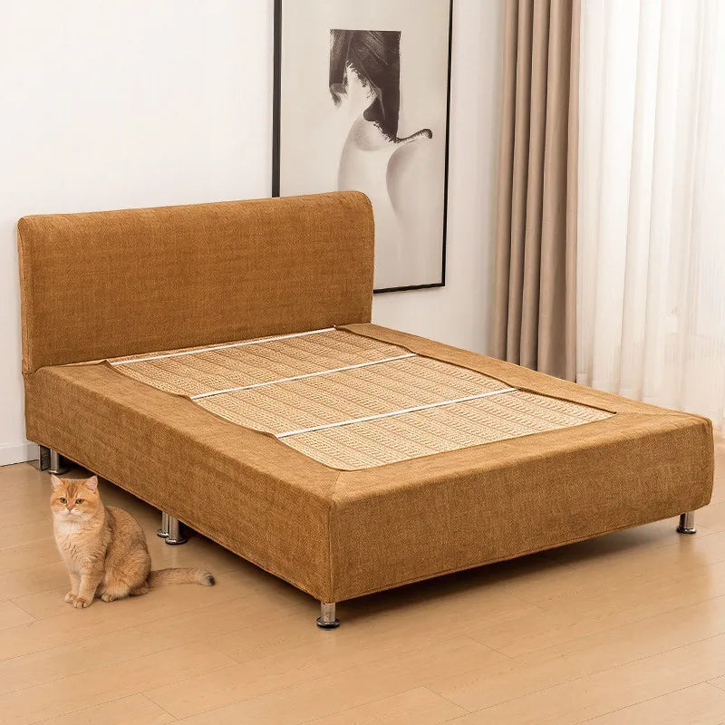 Stretch Chenille Bed Frame Cover