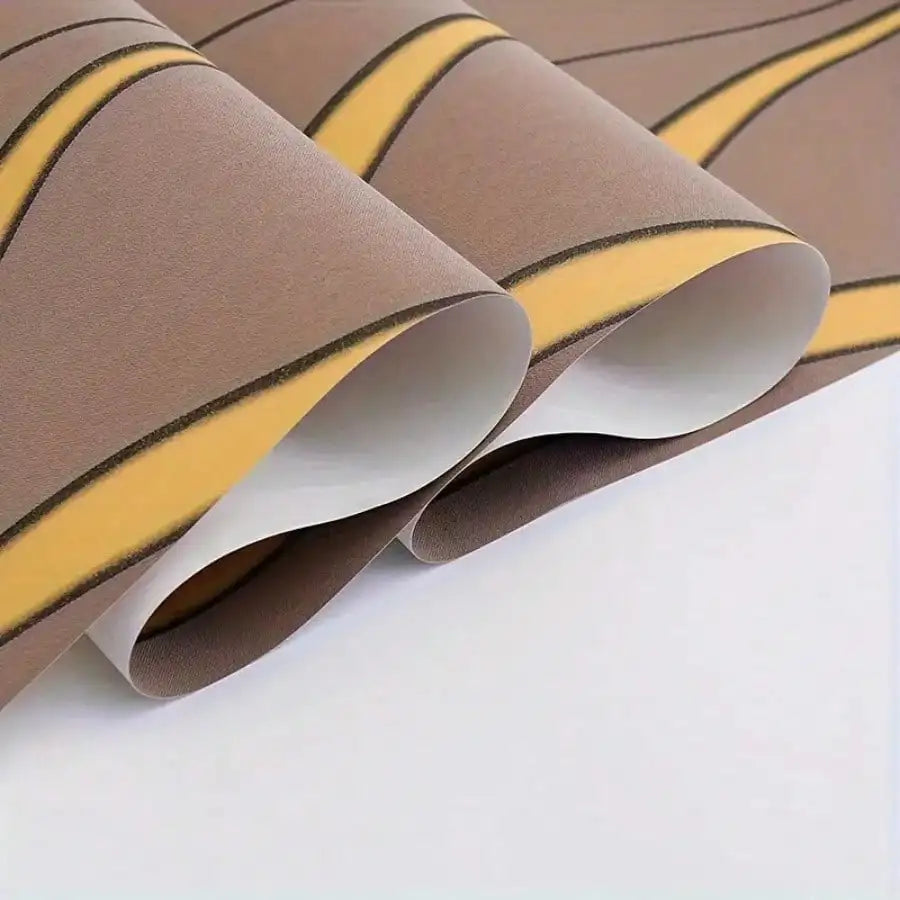 3D Brown Water Ripple Self-Adhesive Wallpaper