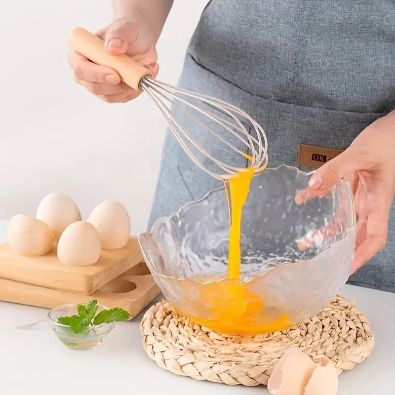 12-Piece Silicone Kitchen Utensil Set with Wooden Handles