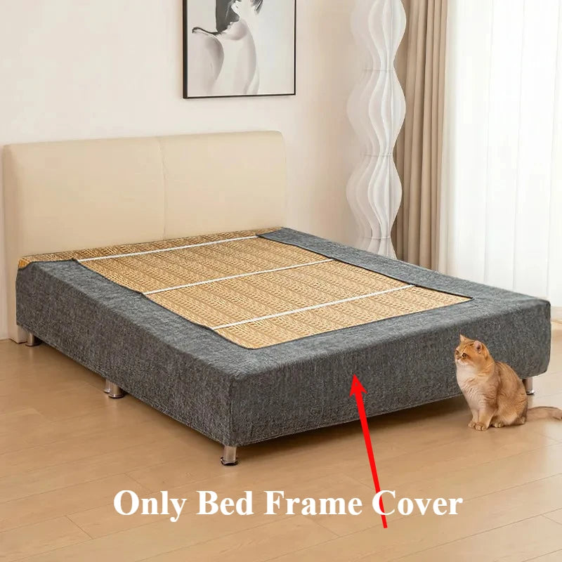 Stretch Chenille Bed Frame Cover