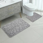 2-Piece U-Shaped Absorbent Bathroom Mat Set
