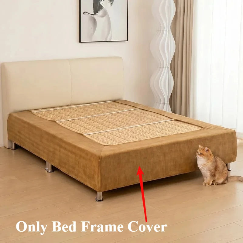 Stretch Chenille Bed Frame Cover