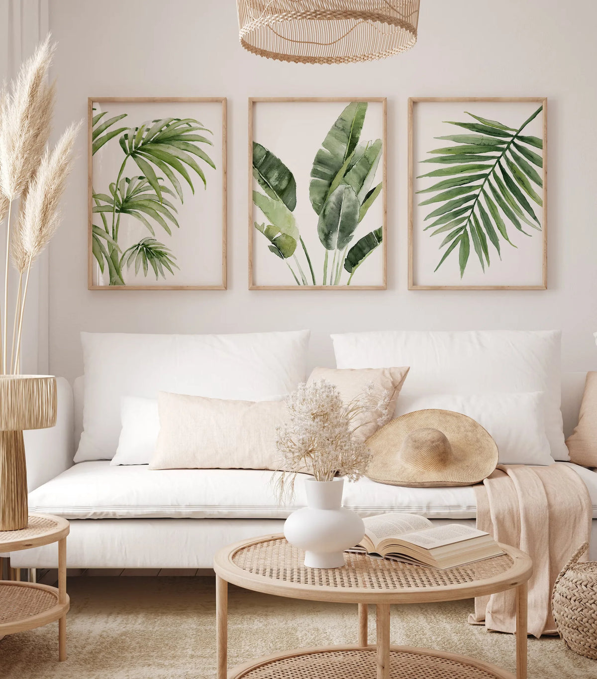 Retro Palm Tree Canvas Wall Art