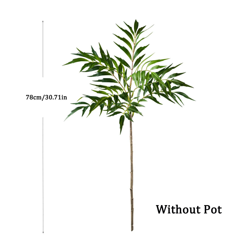 Large Artificial Nandina Plant — Real-Touch Palm Style