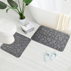 2-Piece U-Shaped Absorbent Bathroom Mat Set