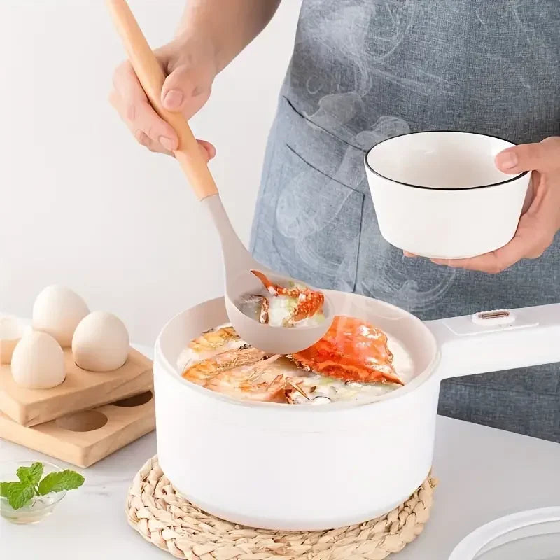 12-Piece Silicone Kitchen Utensil Set with Wooden Handles