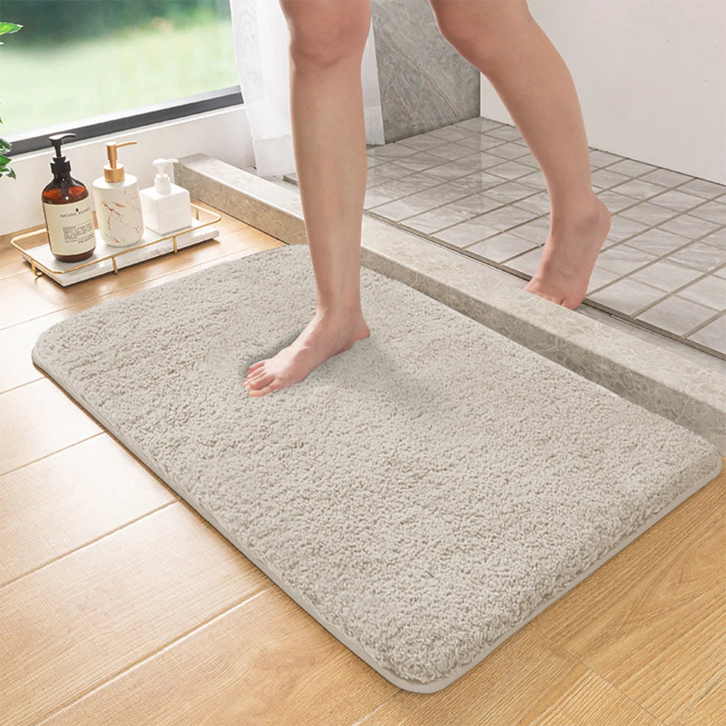 Long-Pile Absorbent Non-Slip Bathroom Mat