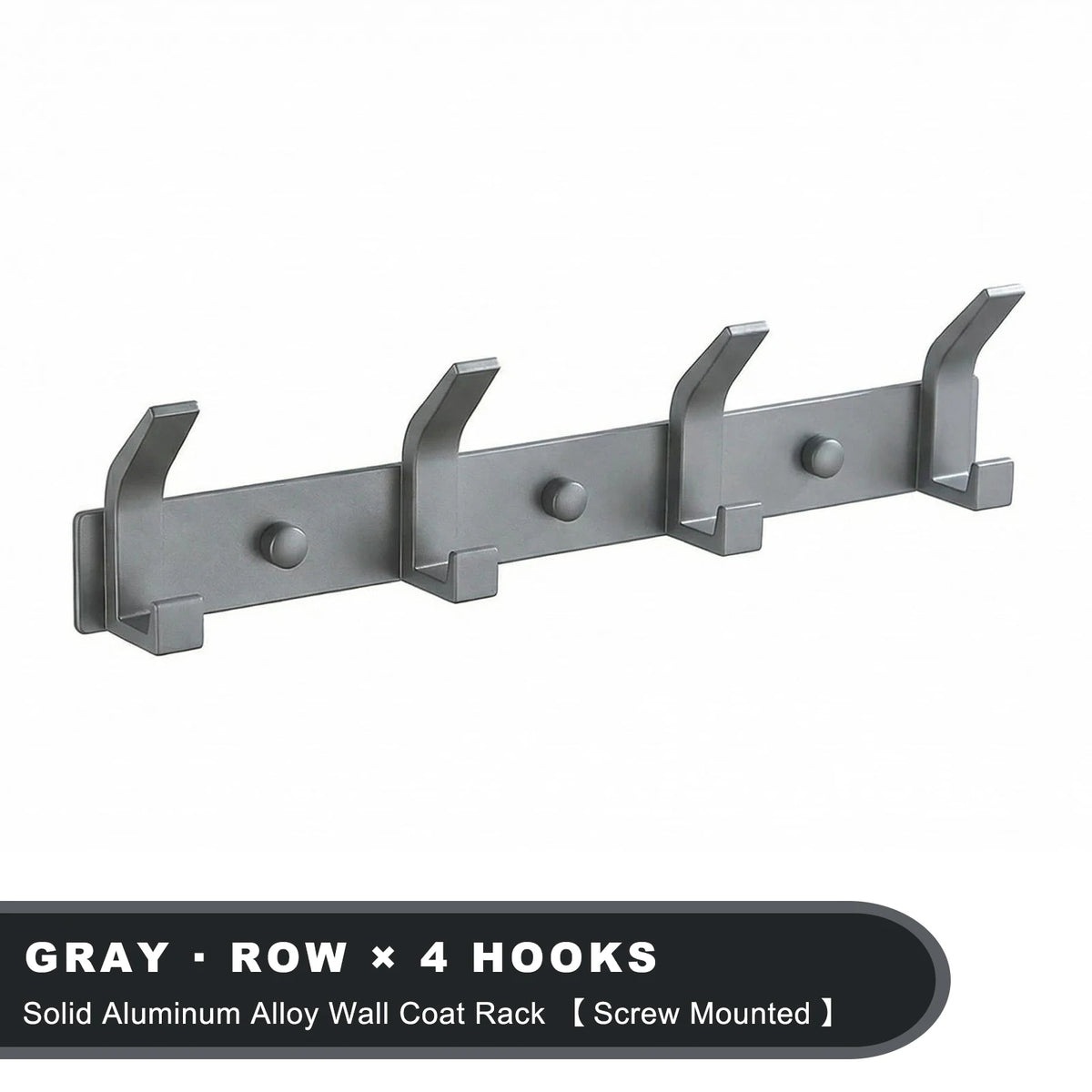 Modern Wall-Mounted Aluminium Hook Rack