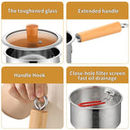 20cm Stainless Steel Deep Fryer Pot with Strainer Basket