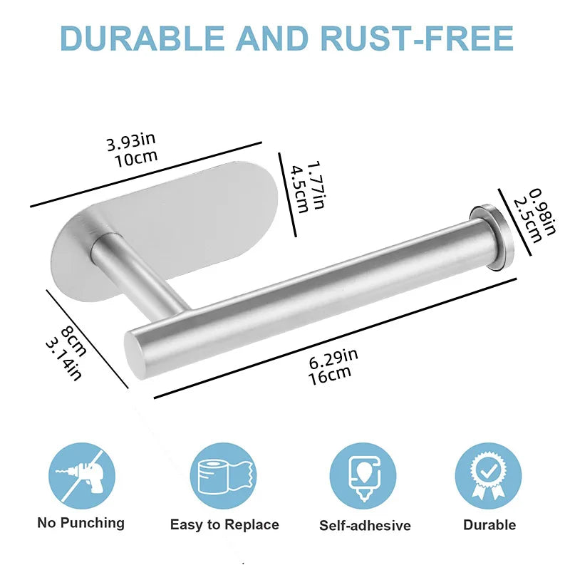 Stainless Steel Wall-Mounted Toilet Paper Holder